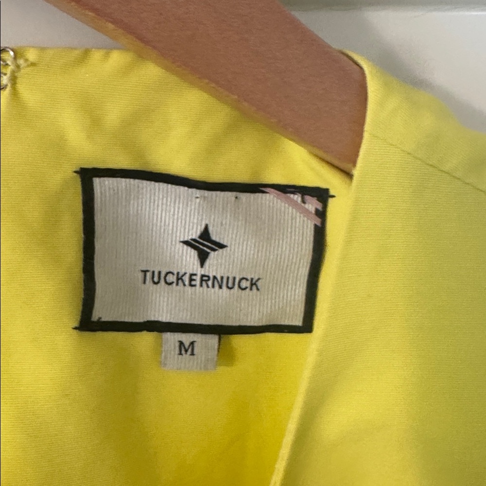 Tuckernuck Yellow Feathered Jamie Midi Dress - Picture 6 of 9